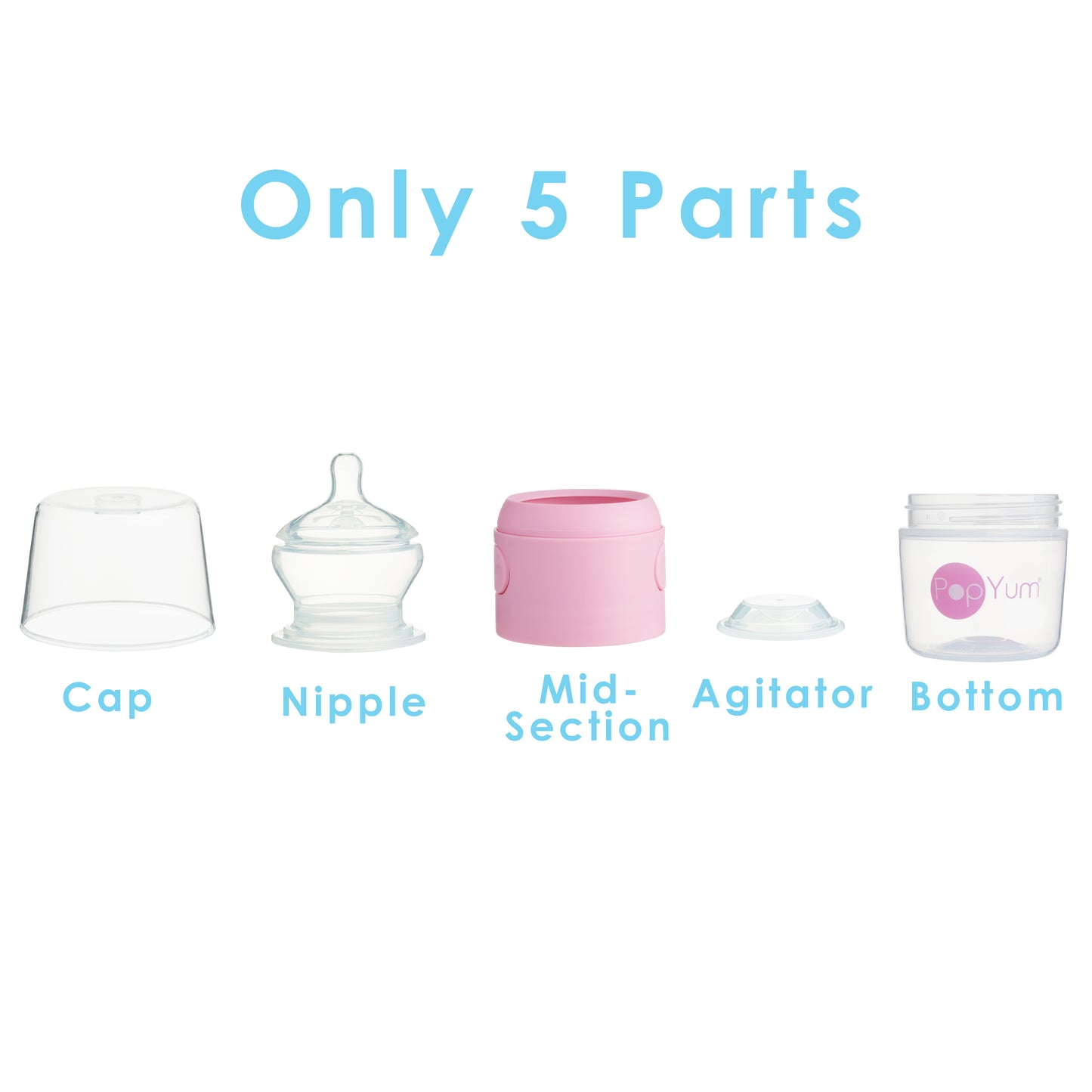 PopYum 5oz Anti-Colic 3-Pack Baby Bottle