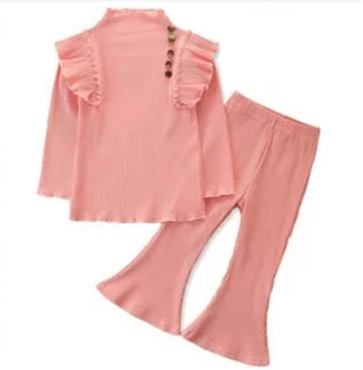 Long Ruffled Sleeve w/ Bell Bottom pants