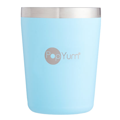 PopYum 9oz Insulated Stainless Steel Kids Cup with Straw, 2-pack,